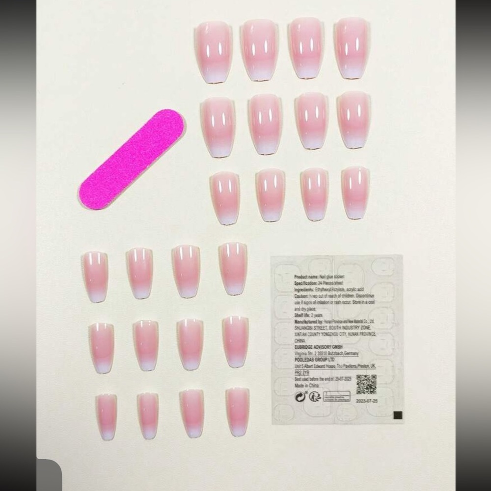 Pink Ombre Coffin Press On Nails 💅🌟 - Picture 2 of 2